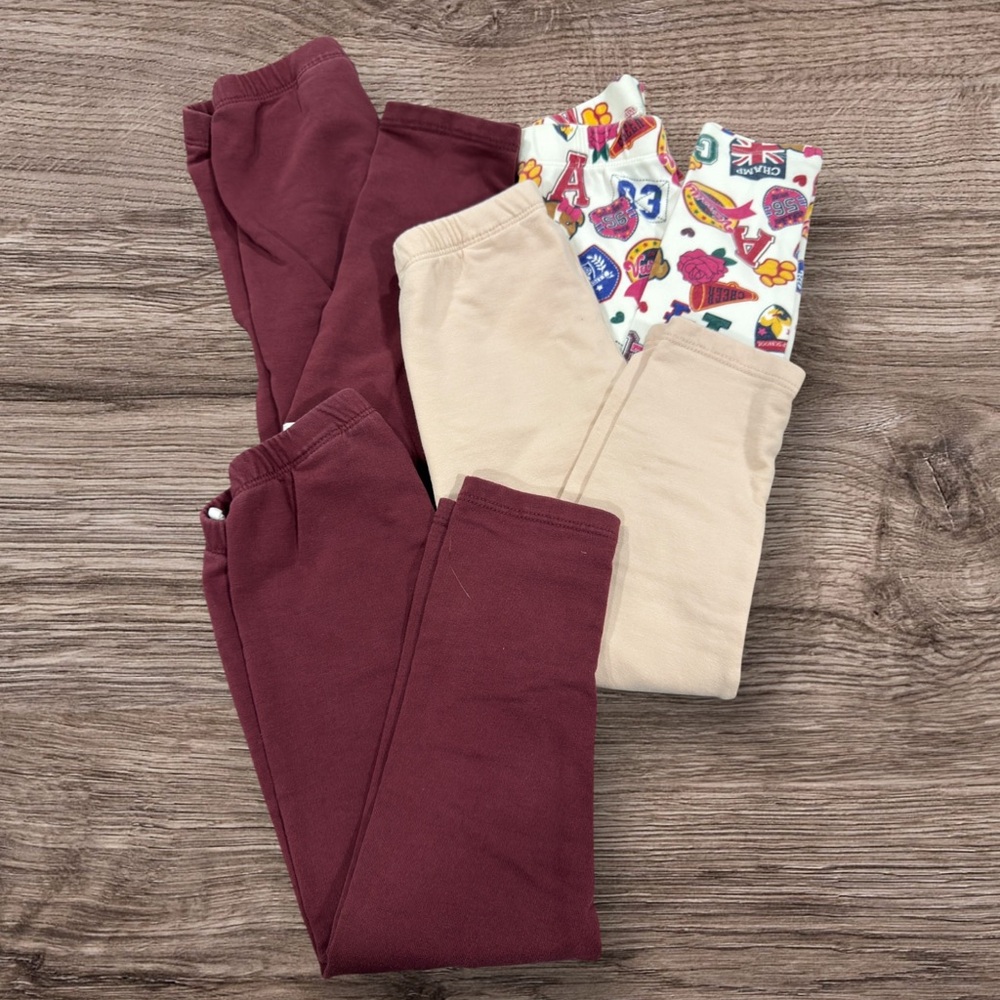 H&M Girls Organic Cotton Leggings 3T Bundle